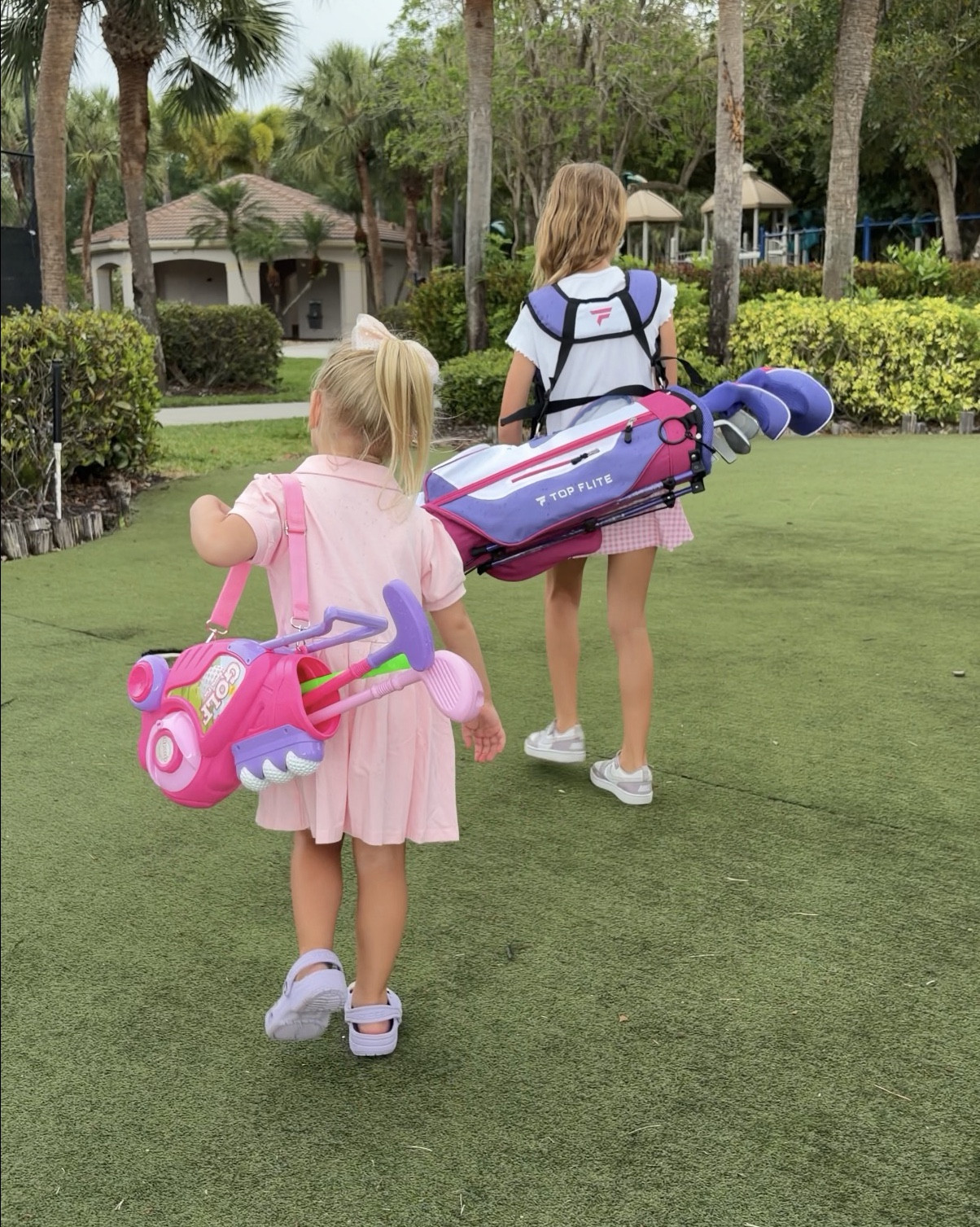 Golf girls ⛳️💚 life that their dads golf passion has turned into theirs — golf bags and all ✨

#LTKootd #LTKActive #LTKKids