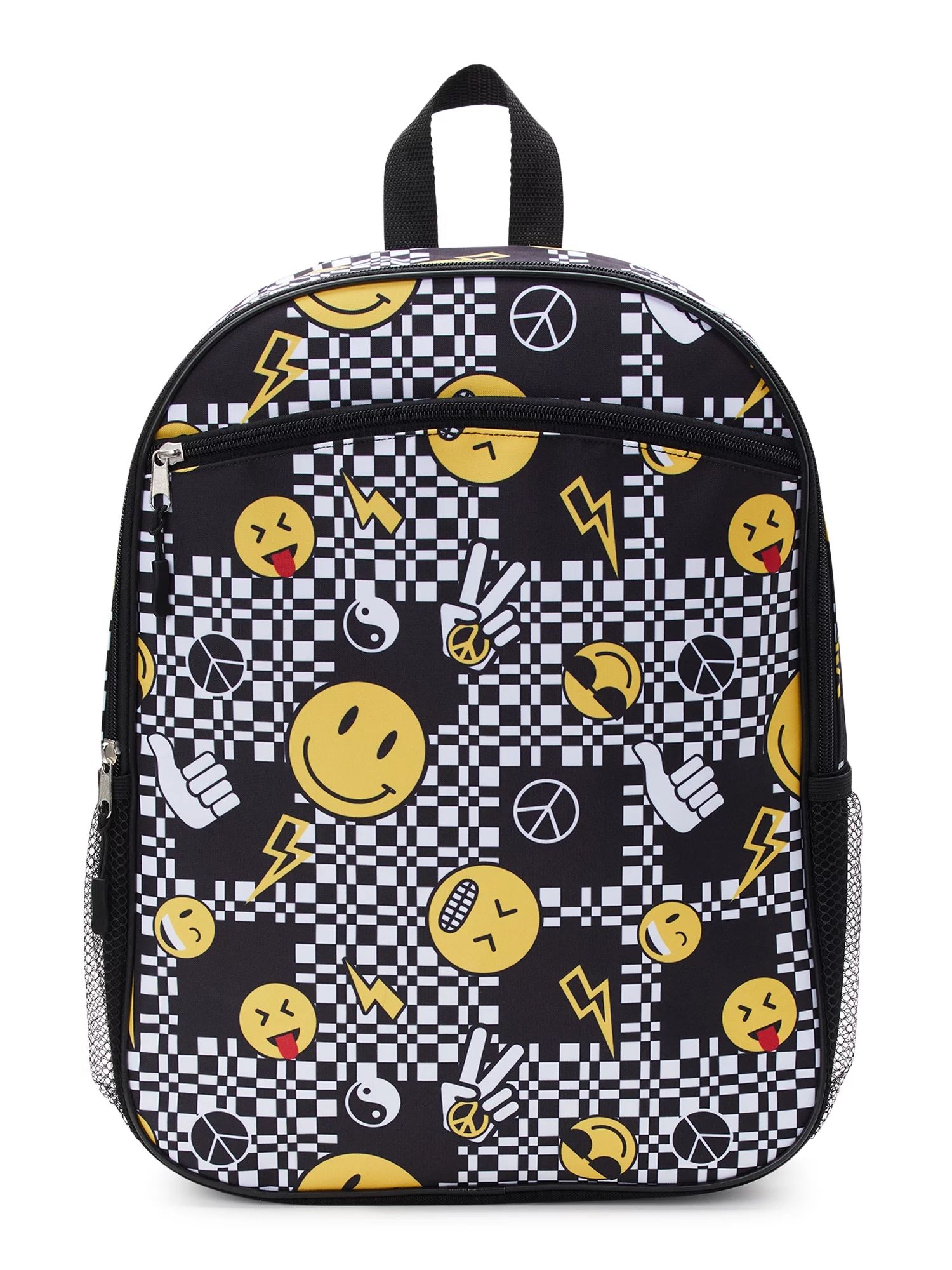 Wonder Nation Kids 16" Laptop Backpack, Smiles Black White | Walmart (US)