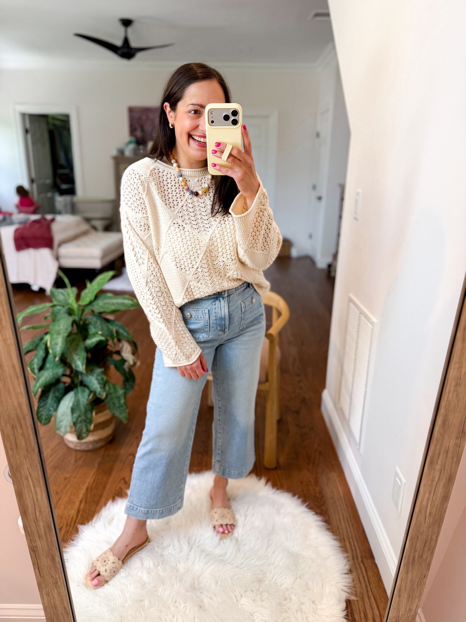 Loft sale
Sweater: small
Jeans: 4 petite

#LTKSaleAlert #LTKWorkwear #LTKPetite