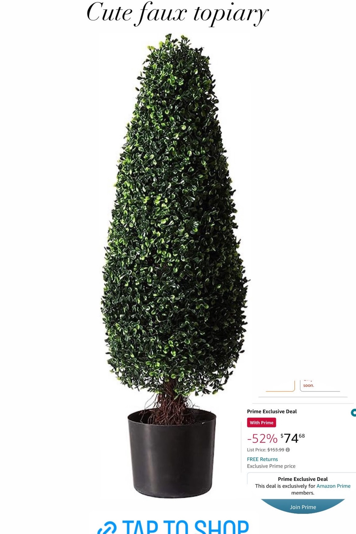 Amazon Prime deal on Faux topiary plants! These are great for your front door decor! 

#LTKxPrimeDay #LTKhome #LTKsalealert