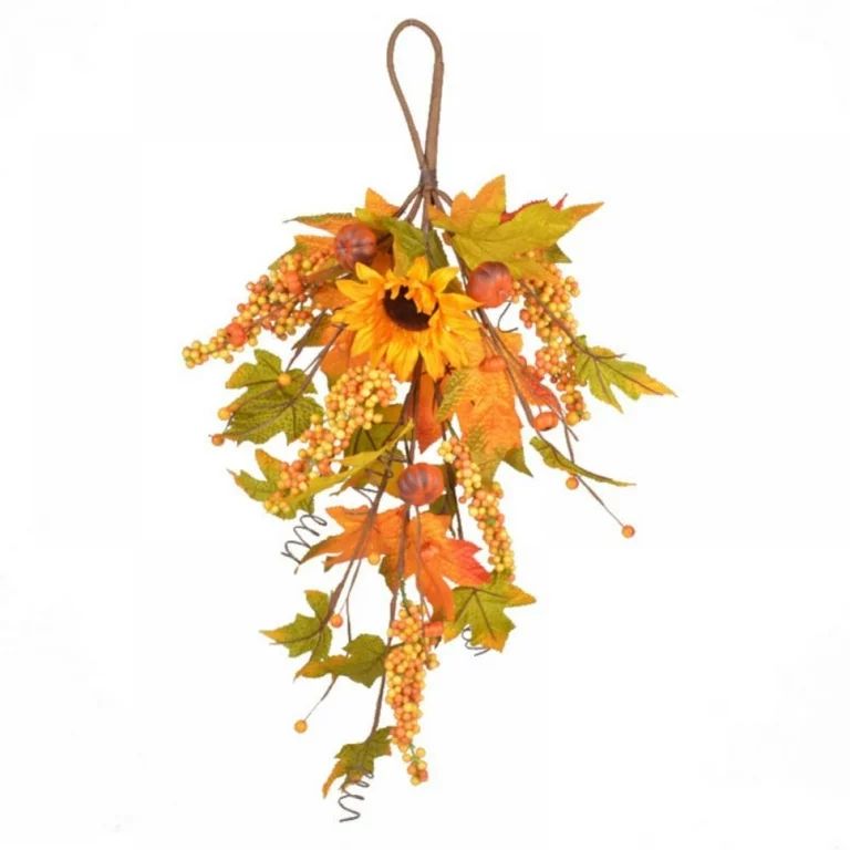 Fall Artificial Maple Leaf Sunflowers Garland Foliage Garland Autumn Hanging Fall Leave Vines for... | Walmart (US)