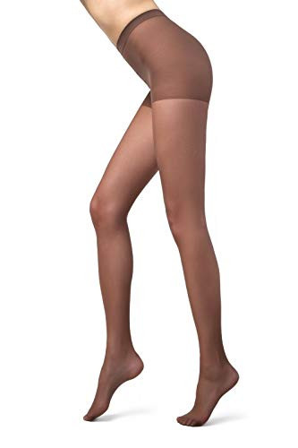 Conte Tights Classic Matt Sheer Pantyhose with Control Top Ideal 20 den, Brown (Mocca), Medium | Amazon (US)