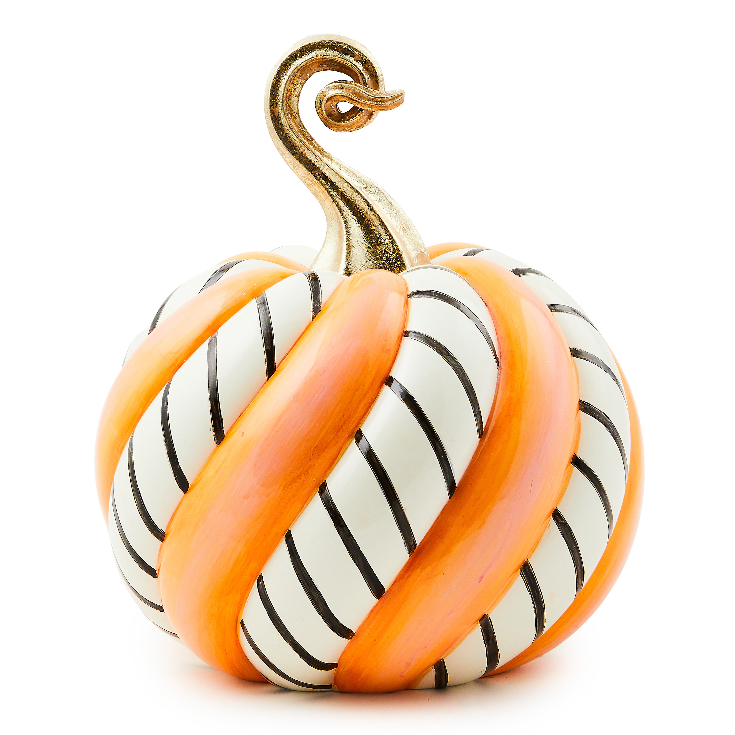 MacKenzie-Childs Trick or Treat Candy Swirl Medium Pumpkin | MacKenzie-Childs