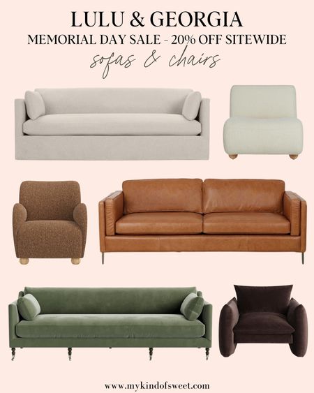 Lulu and Georgia have such a great variety of sofas and chairs. (Don’t forget the great quality too.) They’re on sale during Memorial Day weekend, so don’t miss out. 

#LTKSaleAlert #LTKHome #LTKStyleTip