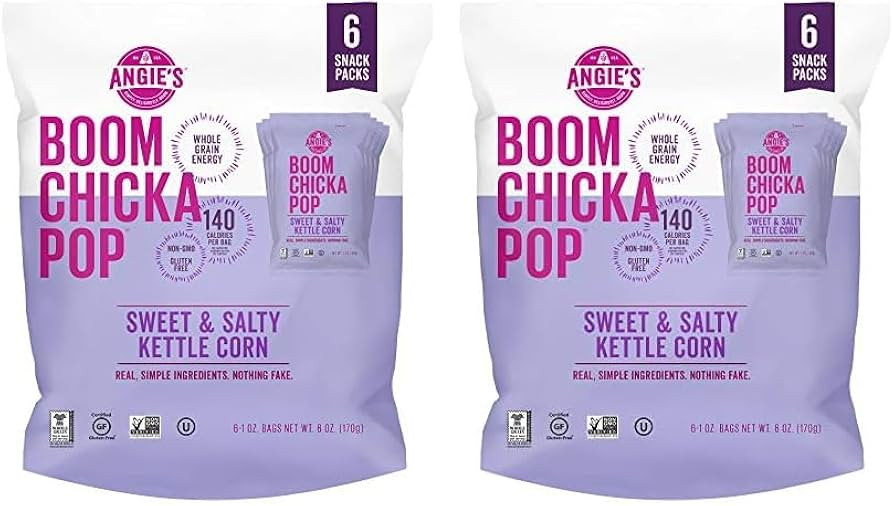 Angie's Boomchickapop Sweet & Salty Kettle Corn Popcorn, 1 Oz (Pack of 2) | Amazon (US)