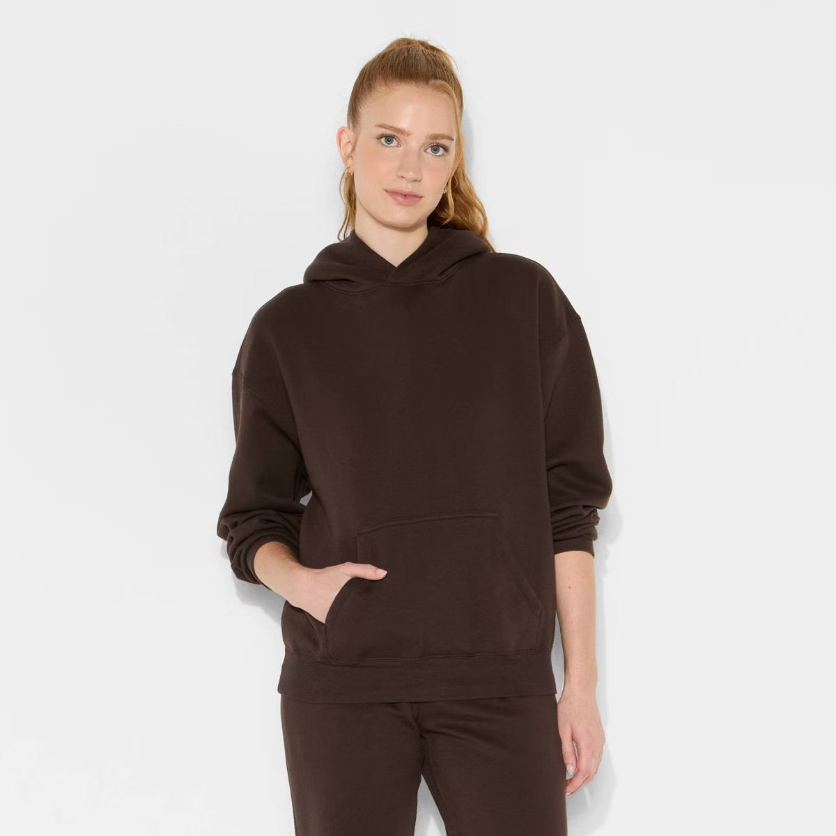 Women's Oversized Bubble Hem Hooded Sweatshirt - Wild Fable™ | Target
