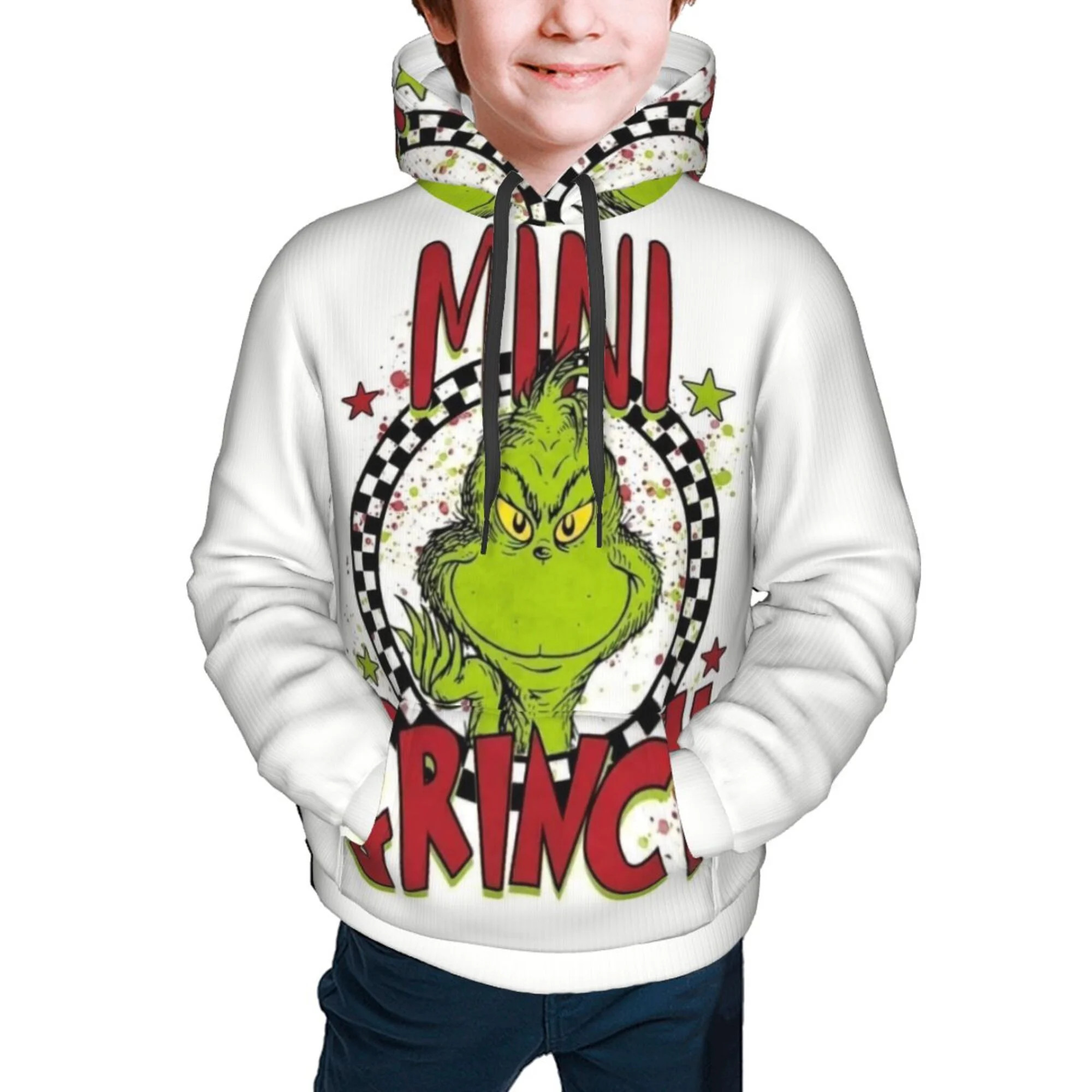 6-18T Boys Girls Merry Christmas Grinch Hoodies Novelty 3D Graphic Sweatshirt Fall Winter Pullove... | Walmart (US)