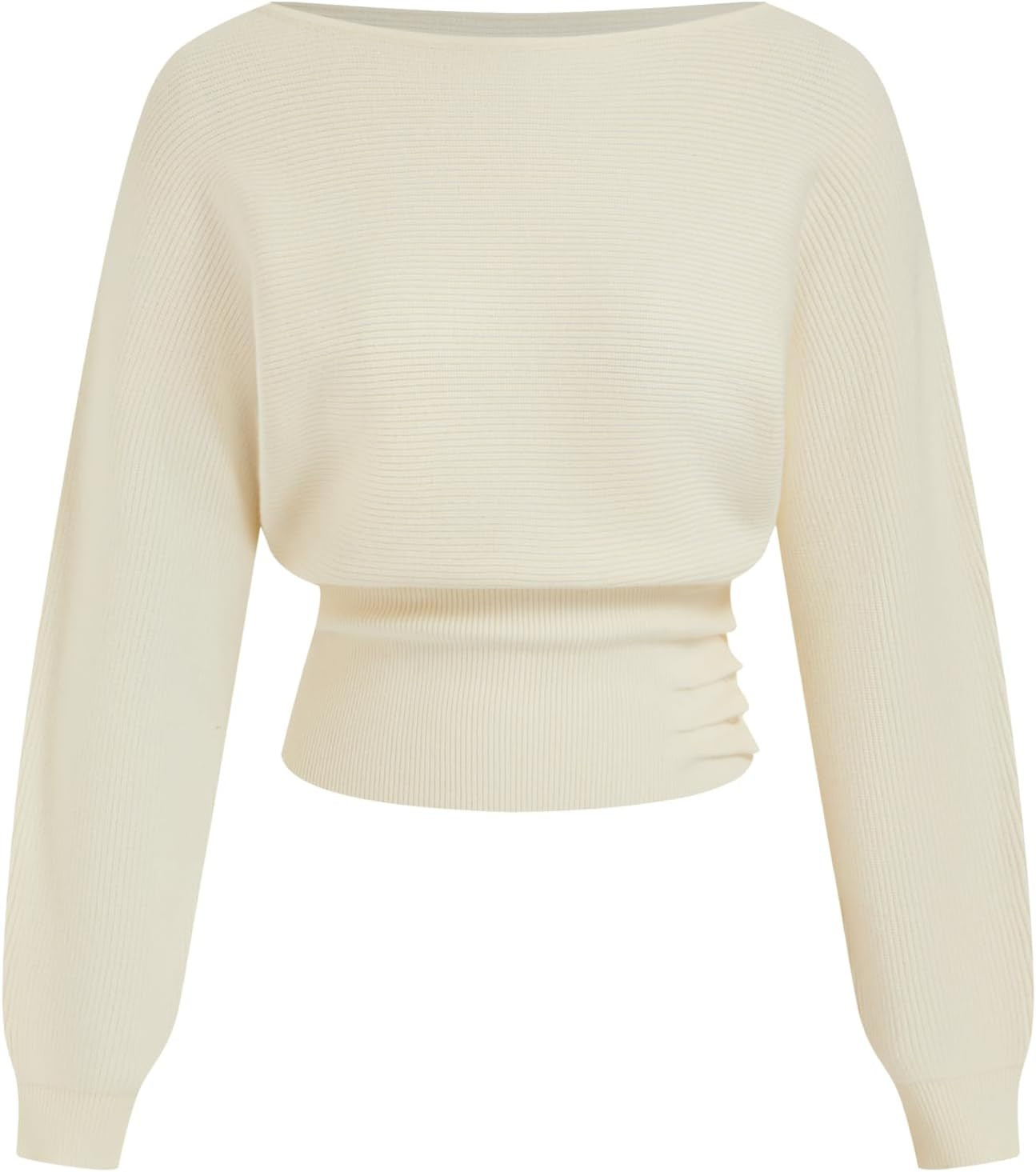 CIDER Boat Neck Cropped Sweaters for Women Fall Off the Shoulder Sweater | Amazon (US)