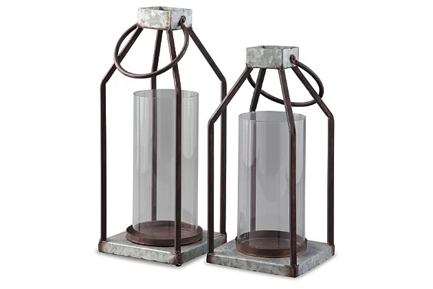 Diedrick Lantern (Set of 2) | Ashley | Ashley Homestore