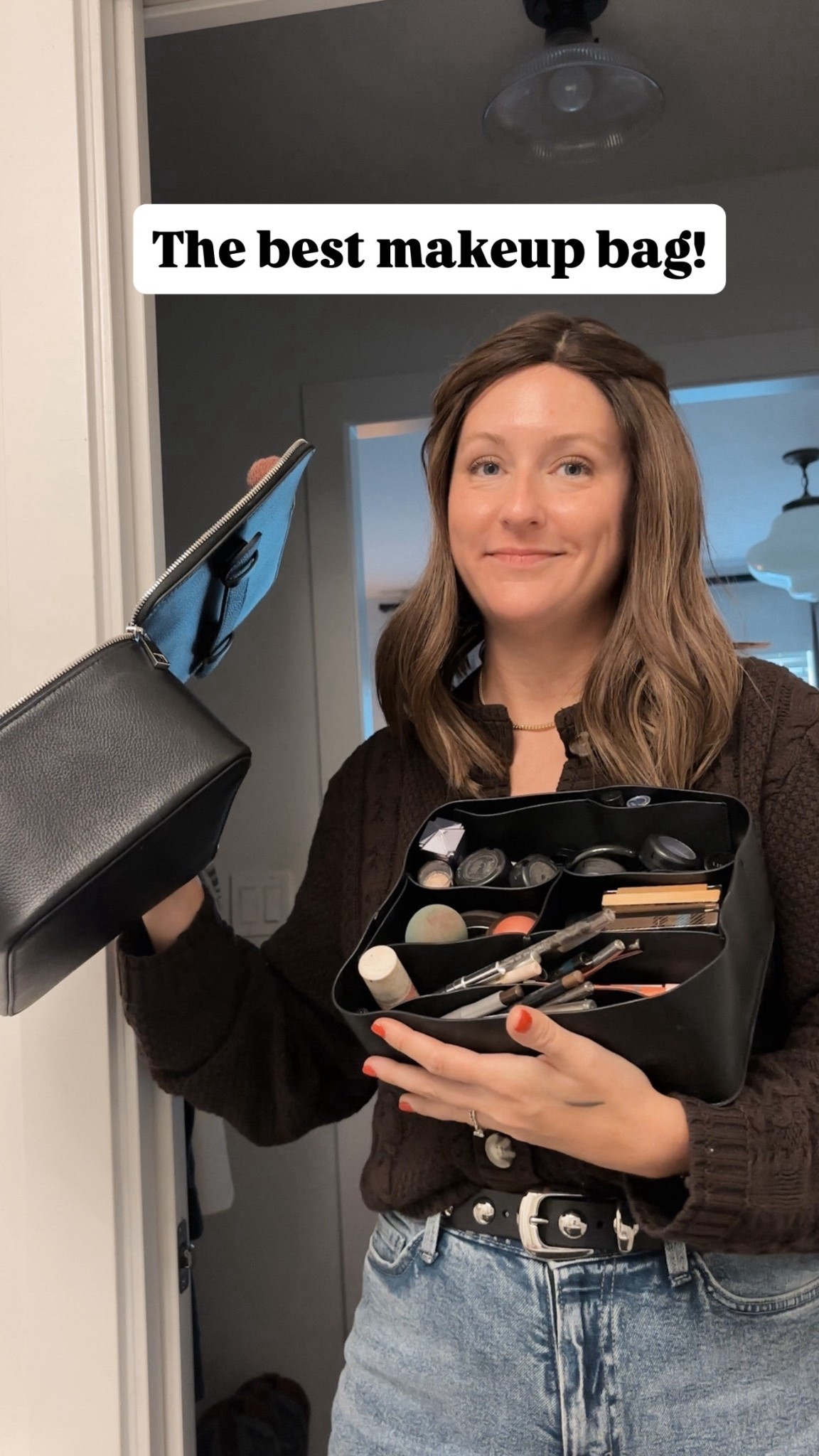 Quince Italian Leather Travel Cosmetic Case (Black) 💄

If you travel even a little, this is the makeup bag that makes everything feel instantly more organized. I have it in black and I’m obsessed — it’s made from 100% top-grain Italian leather with a wipeable, water-resistant lining, so it looks luxe but still handles real life (aka spills). 

My favorite part is the removable insert/divider: it lifts out so you can actually clean the inside, and it has four separate compartments so your everyday makeup, brushes, skincare, and little extras don’t turn into a bottomless pit. 

It also zips fully closed and even comes with a dust bag, which is such a nice touch for tossing into a suitcase or keeping it protected at home. 

#LTKgrwm #LTKBeauty #LTKFindsUnder100