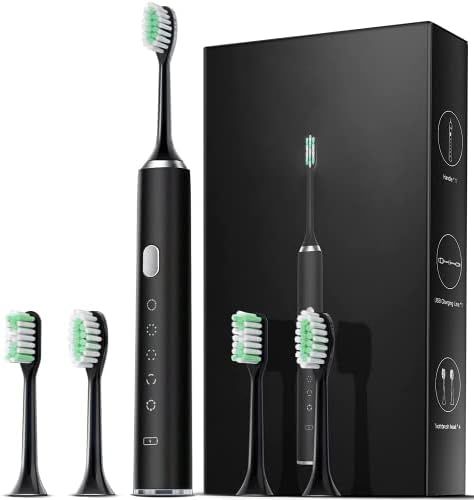 Sonic Electric Toothbrush Whitening Toothbrush Rechargeable with 4 Dupont Brush Heads, Adult Waterpr | Amazon (US)
