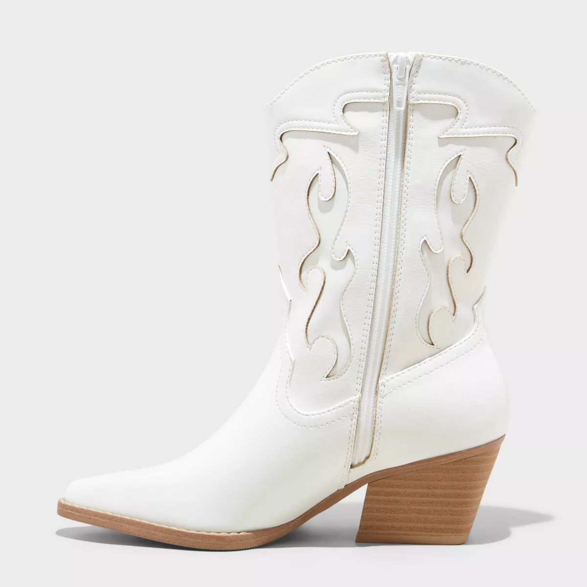 Women's Daytona Western Boots with Memory Foam Insole - Wild Fable™ White 5.5 | Target