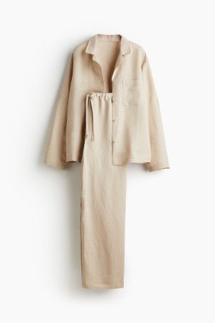 Linen-blend pyjamas | H&M (UK, MY, IN, SG, PH, TW, HK)