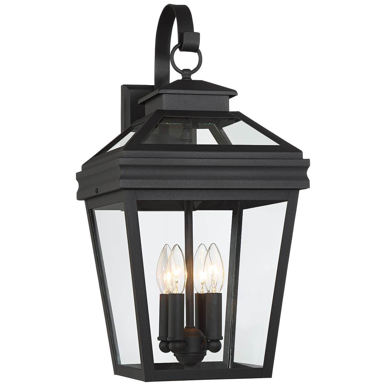 Stratton Street 22" High Black Outdoor Wall Light | Lamps Plus