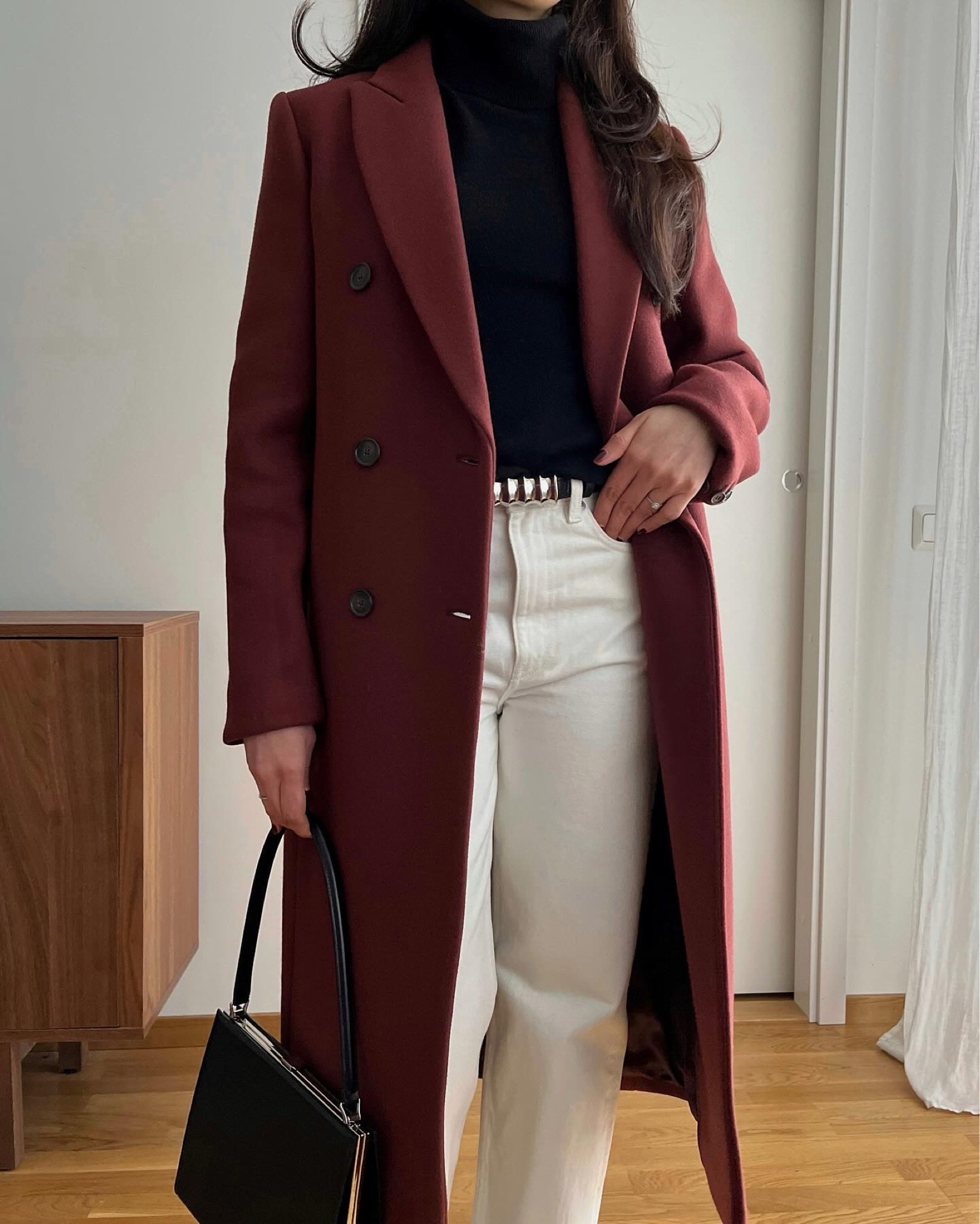 Burgundy winter coat♥️

Burgundy coats, Arket burgundy coat, Winter coats, Fall coats, Autumn outfits, Spring fashion, White denim, White jeans, Khaite Julius belt, Cashmere turtleneck#LTKSpringSale 

#LTKautumn #LTKeurope #LTKwinter