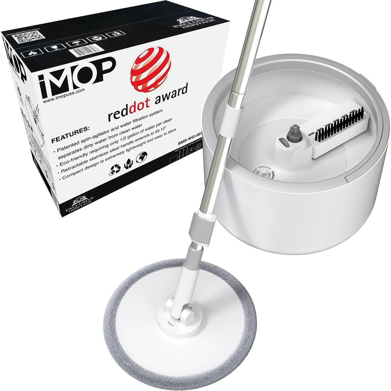 VENETIO iMOP Spin Mop, Innovative Bucket Water Filtration System (1 Pad) | Walmart (US)