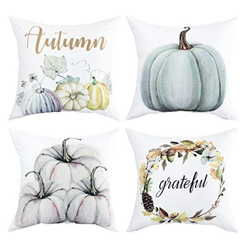 Autumn Decorations Pumpkin Throw Pillow Cover Cushion Couch Cover Pillow Cases Set of 4 for Autumn H | Amazon (US)