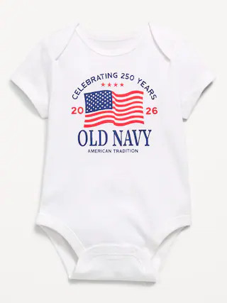 Short-Sleeve Unisex Logo-Graphic Bodysuit for Baby | Old Navy (US)