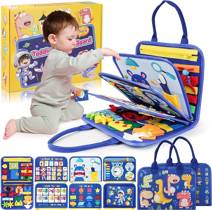 Montessori Busy Board Boy, Toddler Toys for 3-6 Years Old Boy, Toddler Busy Book Educational Lear... | Amazon (US)