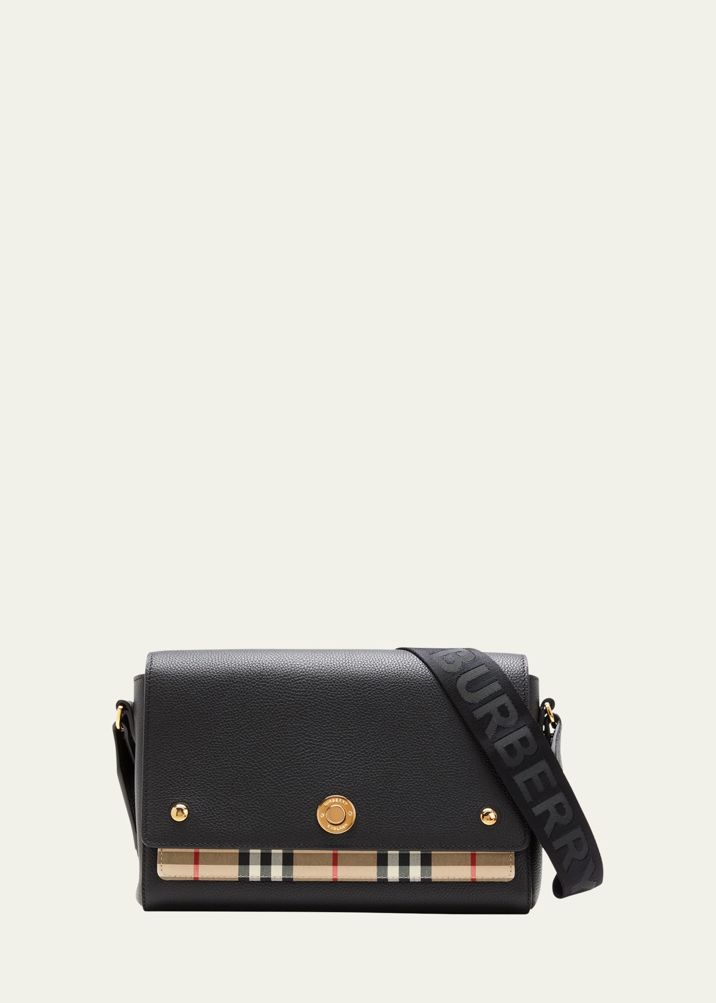 Note Medium Leather & Vintage Check Crossbody Bag | Bergdorf Goodman