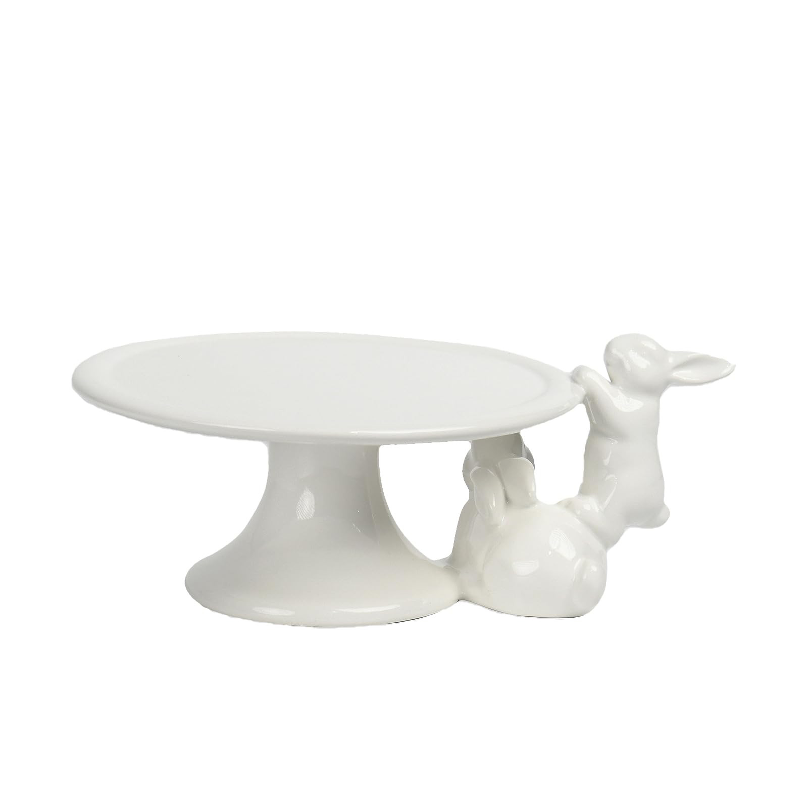 Ceramic Cake Stands Decorative Bunny - Easter Decoration Birthday Cake Display Tray for Wedding P... | Amazon (US)