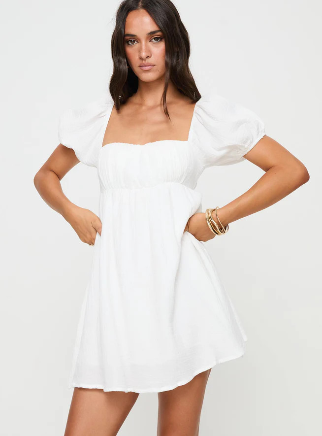 Let's Dance Mini Dress White | Princess Polly US