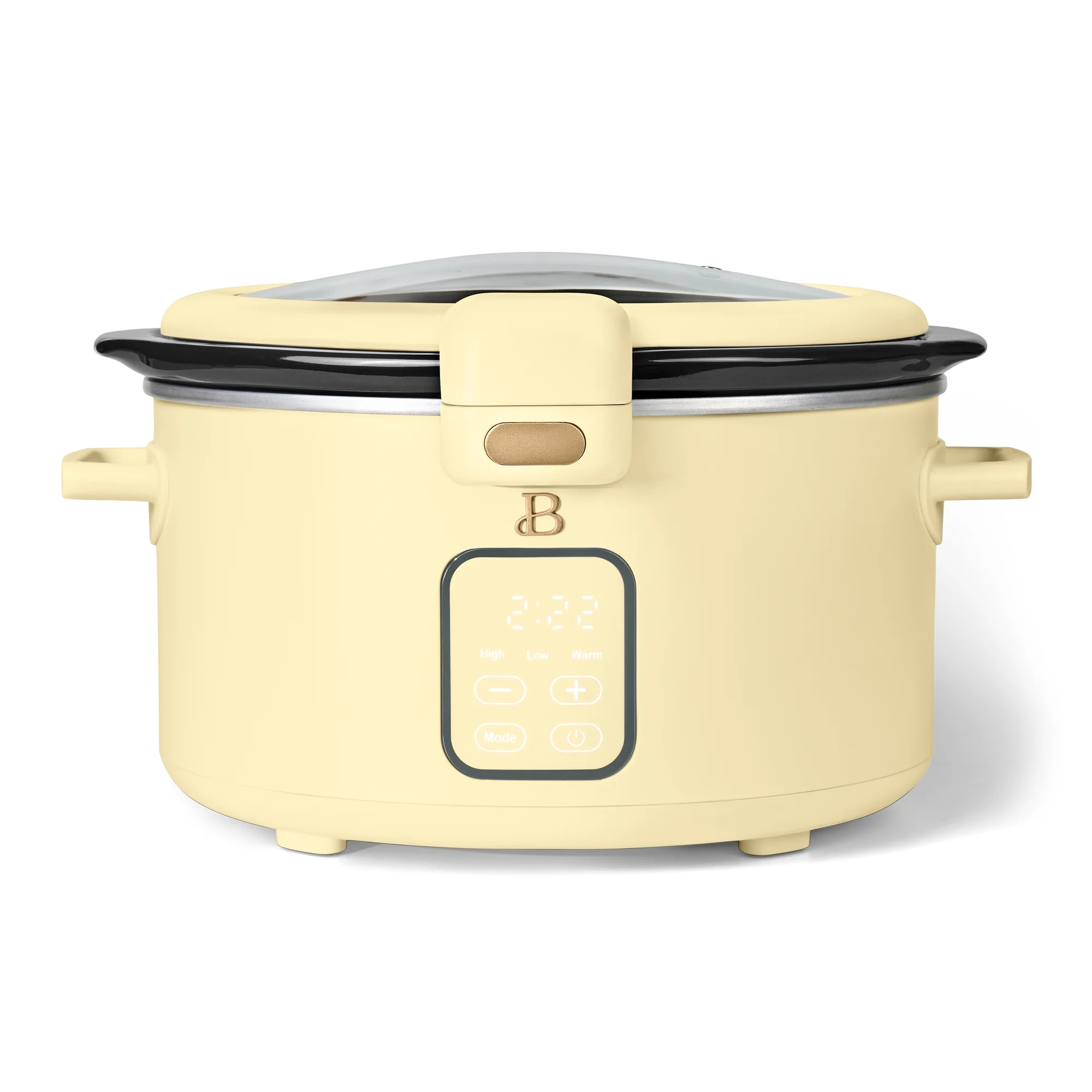 Beautiful 4 Qt Digital Slow Cooker with Hinged Locking Lid, Buttercream by Drew Barrymore | Walmart (US)