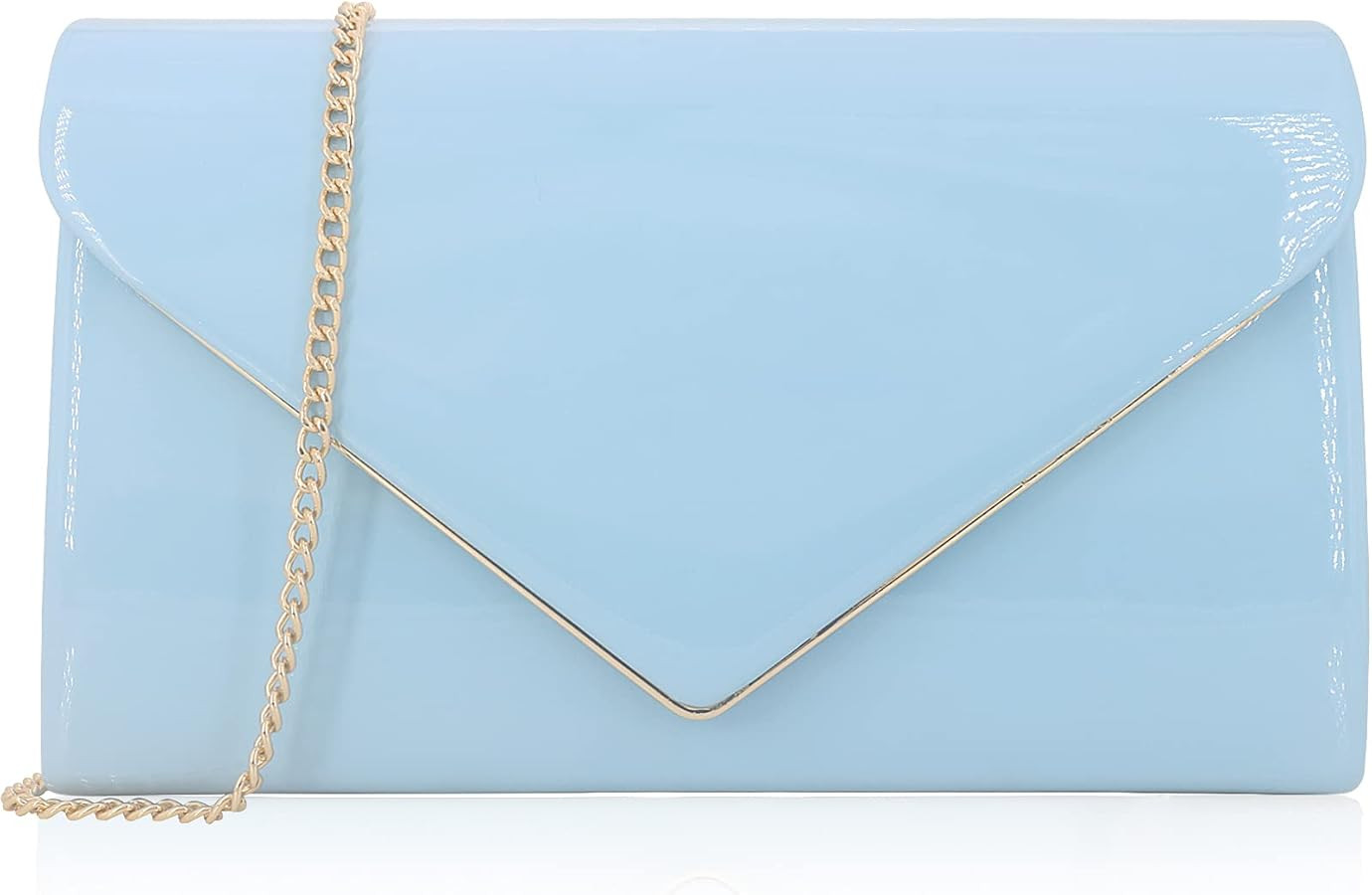 Women's Evening Clutch Bags for Formal Cocktail Prom Wedding Party Patent Leather Dressy Foldover... | Amazon (US)