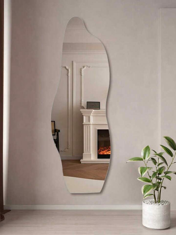 Espelho Orgânico Flame  Grande de Corpo Inteiro Chão Quarto Sala Salão hall Luxo Promoção La... | SHEIN