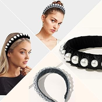 Ivyu Headbands for Women Head Bands - Diademas Para Mujer De Moda Velvet Pearl Headband Hair Acce... | Amazon (US)