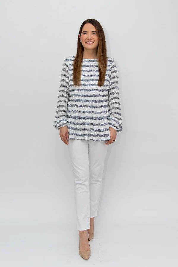 Steph Sequin Stripe Top | Sail to Sable