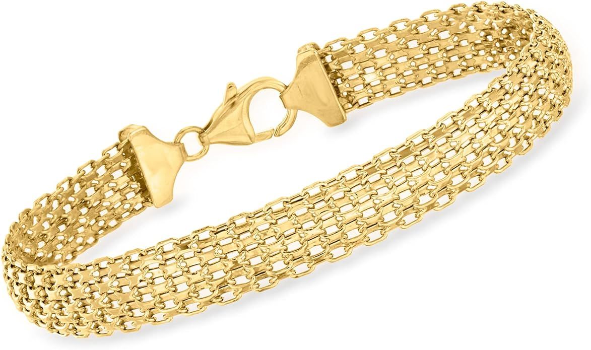 Ross-Simons Italian 14kt Yellow Gold Bismark-Link Bracelet. 7.5 inches | Amazon (US)