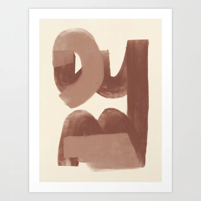 Brown inspo bold brush art Art Print by Little Chewy Design Studio | Society6 | Society6