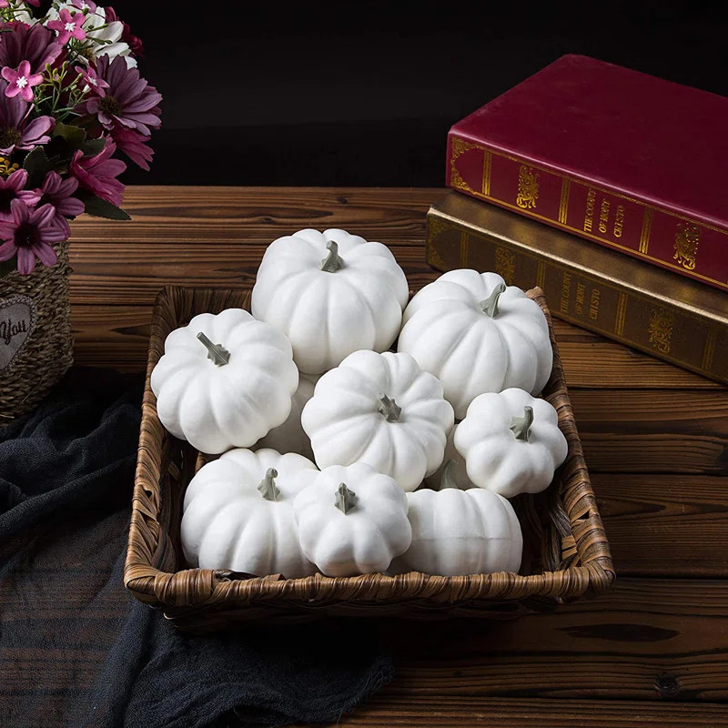 Bibana 12 Pack Artificial Pumpkins Set For Thanksgiving | Wayfair North America