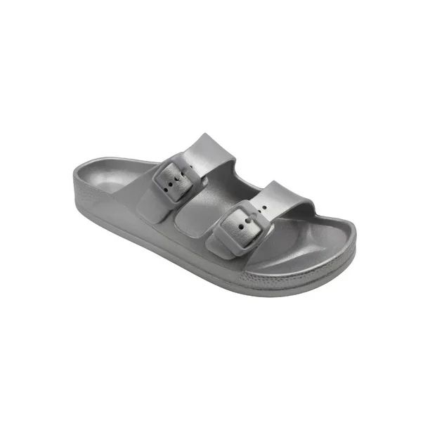 LAVRA Women Double Buckle Sandals EVA Adjustable Rubber Slides - Walmart.com | Walmart (US)