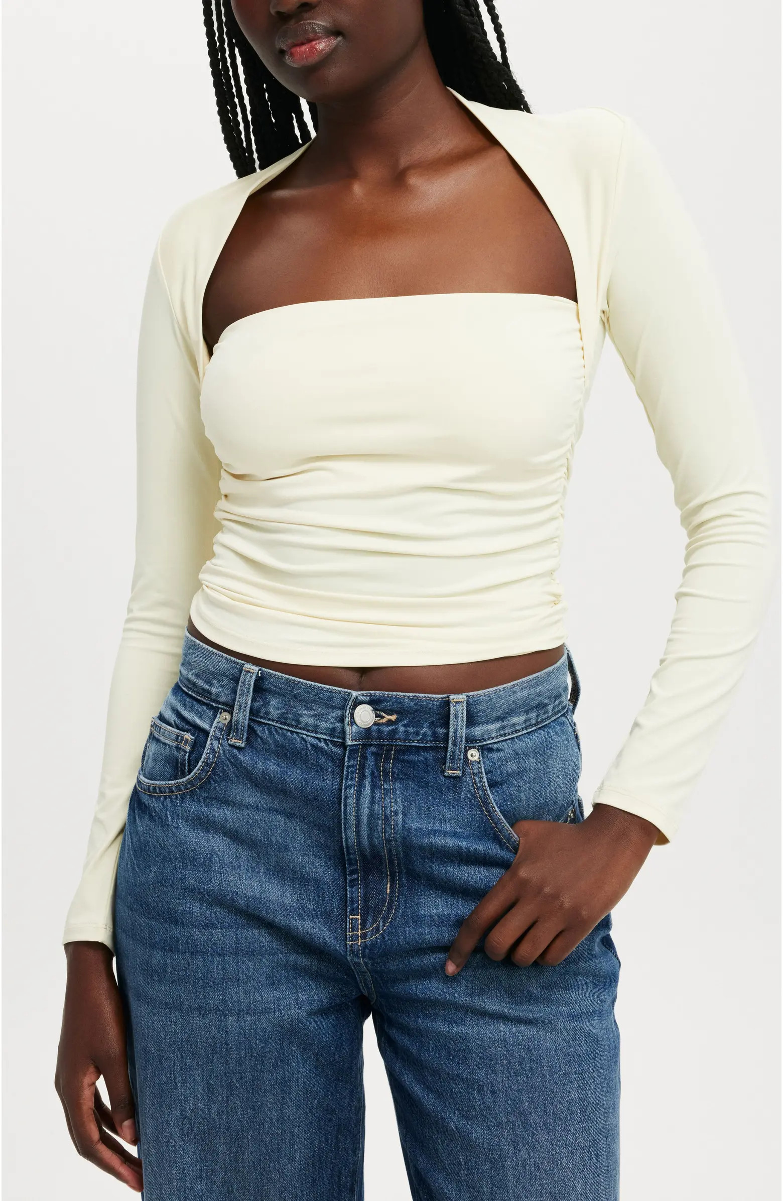 Cotton On Ever Smooth Rouched Long Sleeve Top | Nordstrom | Nordstrom