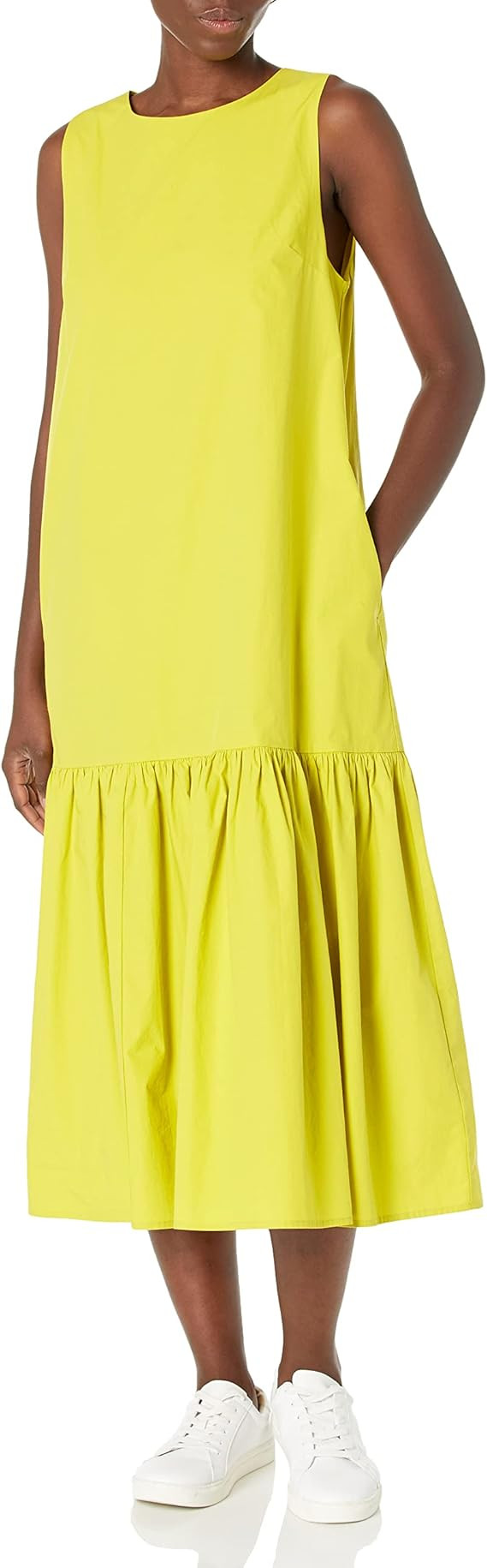 The Drop Women's Ilana Loose Sleeveless Wide-Hem Poplin Maxi Dress | Amazon (US)