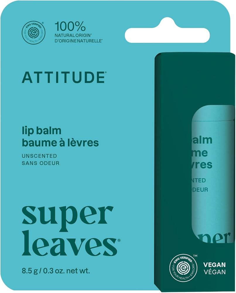 ATTITUDE Lip Balm, Natural Origin, Nourishes & Protects, Shea Butter, Coconut & Castor Oils, EWG ... | Amazon (US)