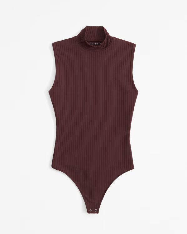 Wide Rib Mockneck Bodysuit | Abercrombie & Fitch (US)