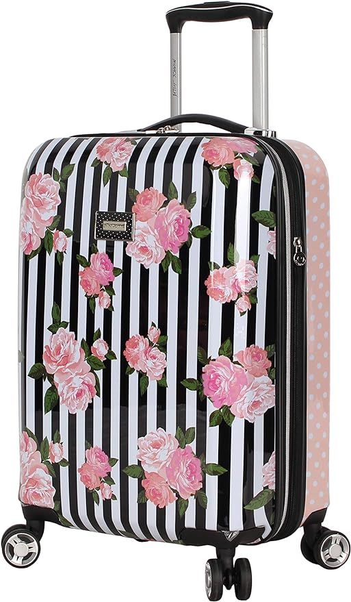 Betsey Johnson Designer 20 Inch Carry On - Expandable (ABS + PC) Hardside Luggage - Lightweight D... | Amazon (US)