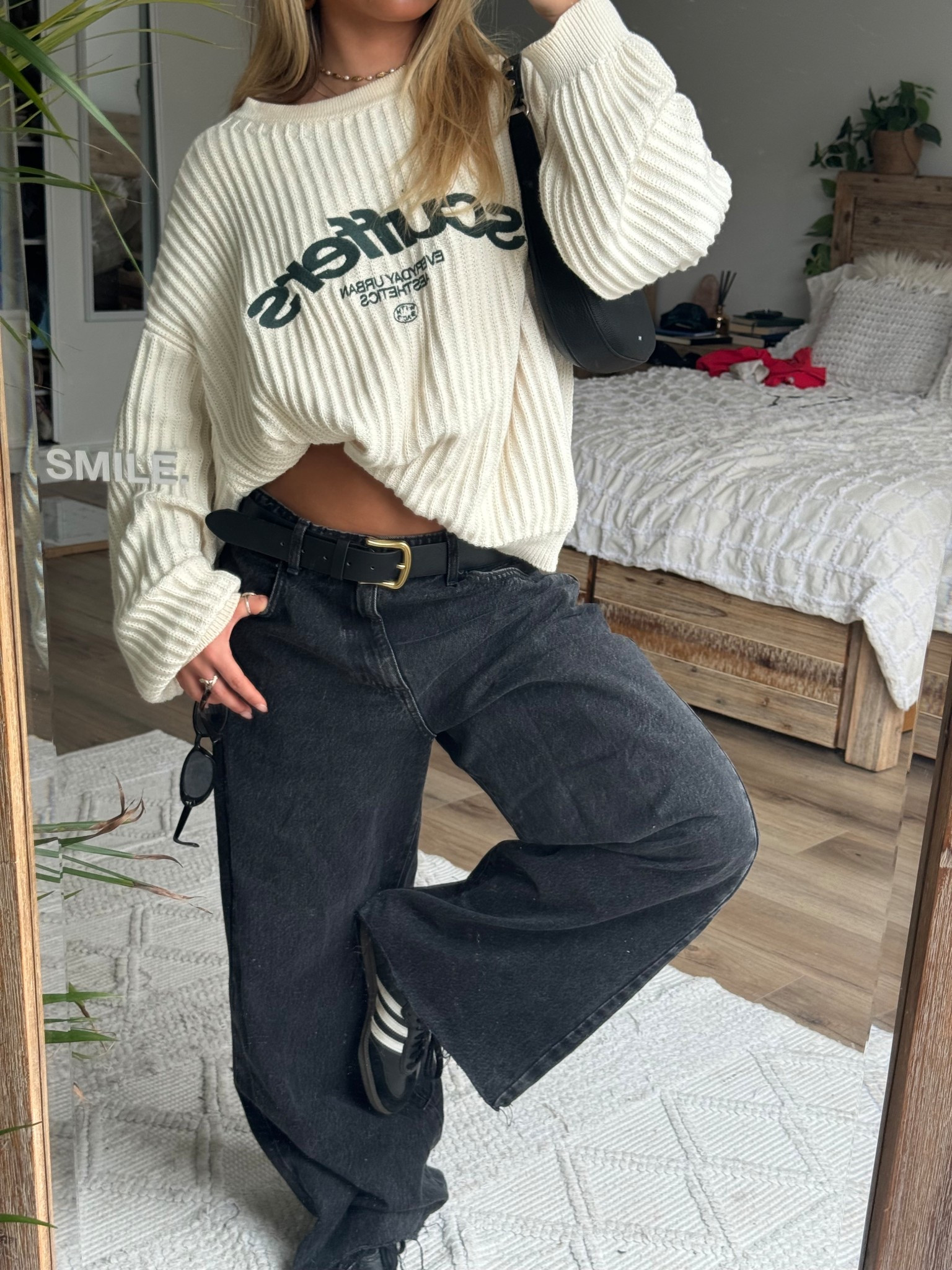 Love this outfit! 🖤 Jumper from Scuffers, jeans and belt from Cotton On, shoes from Adidas, and bag from JW Pei ✨

#LTKworkwear #LTKstyletip #LTKaustralia