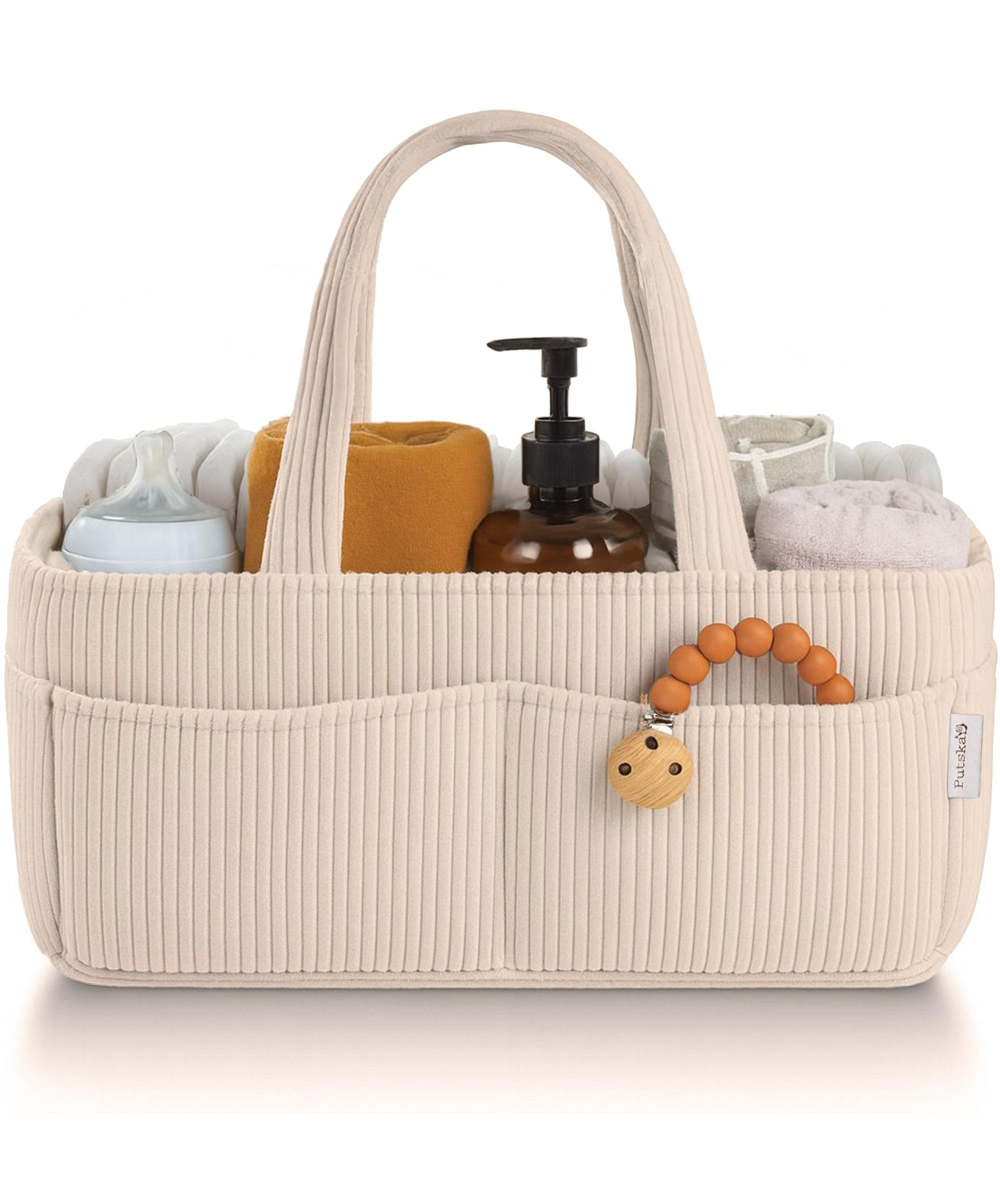 PUTSKA Baby Nappy Caddy Organiser for Changing Table – Stylish Nursery Storage Basket, Newborn ... | Amazon (UK)