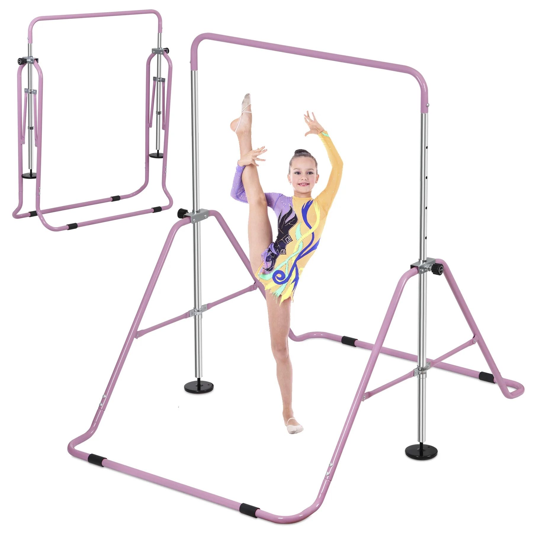 ZenSports Kids Expandable Gymnastics Kip Bar 5 Height Adjustable Steel Junior Training Bar Home P... | Walmart (US)