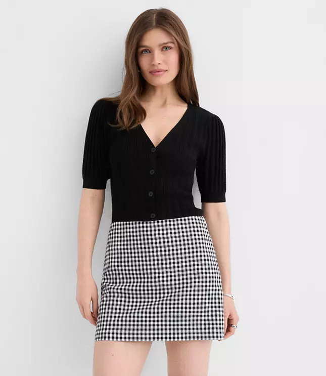Gingham Modern Mini Skort | LOFT