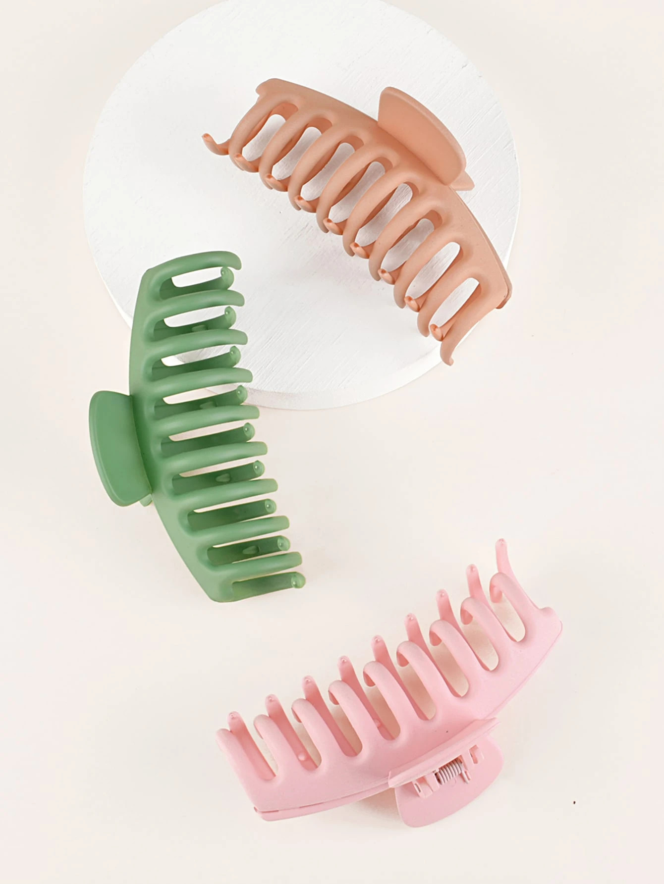 3pcs Solid Hair Claw | SHEIN