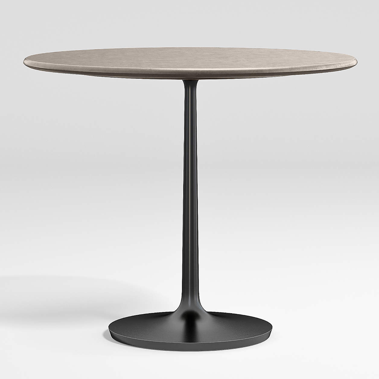 Nero 36" Round Concrete Dining Table with Matte Black Base + Reviews | Crate & Barrel | Crate & Barrel