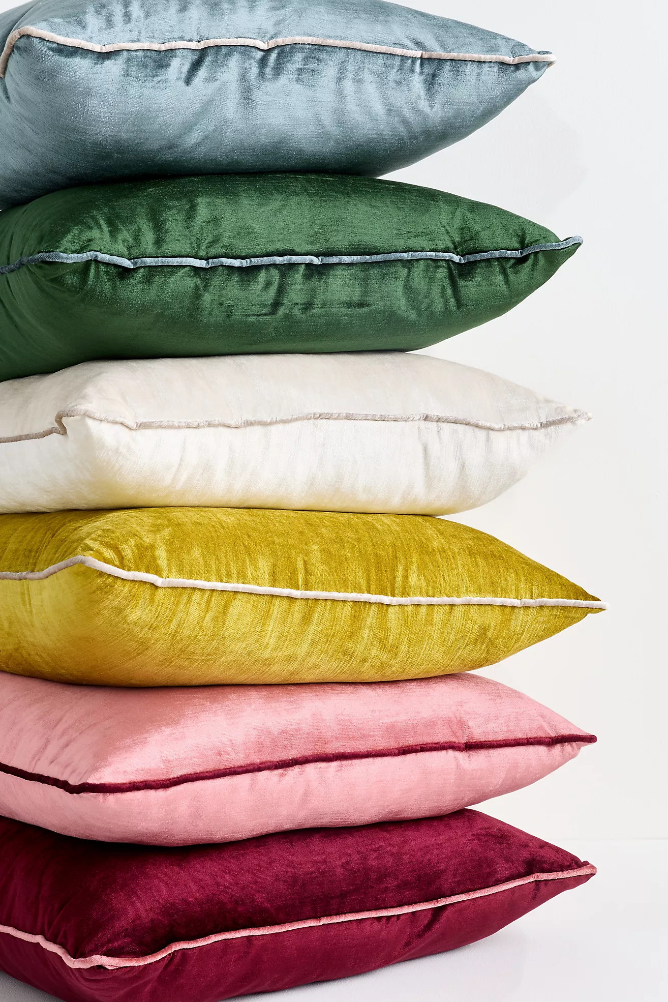 Piped Velvet Pillow | Anthropologie (US)