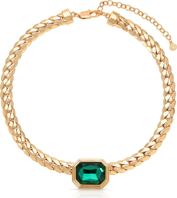 Ettika Deco Crystal Statement Cuban Chain Necklace | Nordstrom | Nordstrom