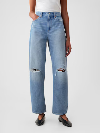High Rise Barrel Jeans | Gap (US)