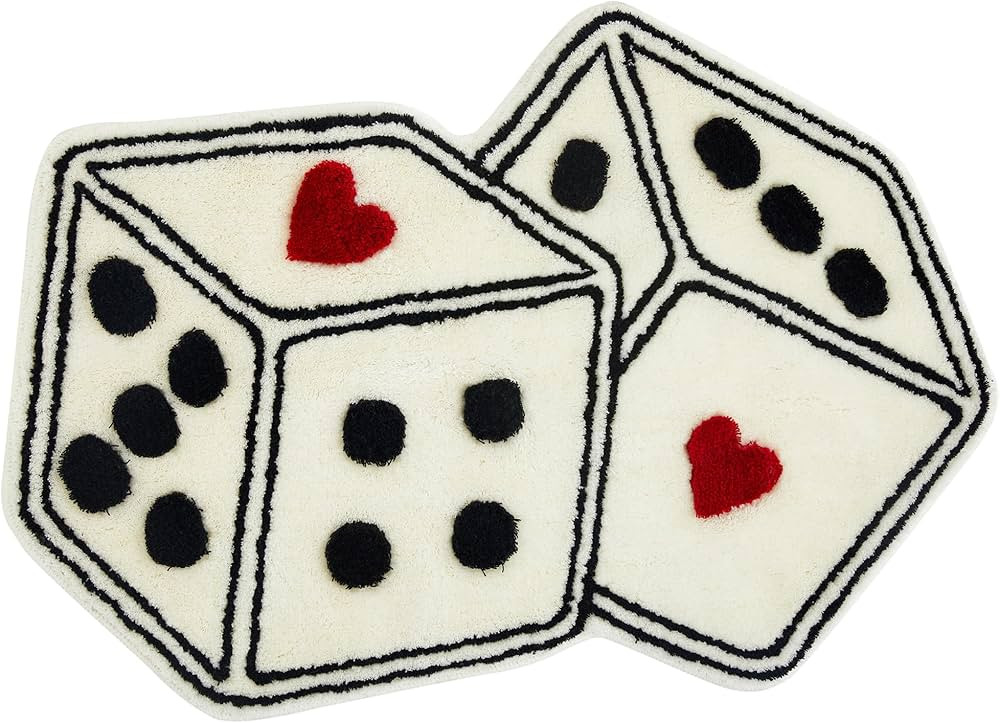 Beyond Deco Tufted Handmade Dice Rug 45''W X 29''L - Unique Machine Washable Perfect for Bathroom... | Amazon (US)
